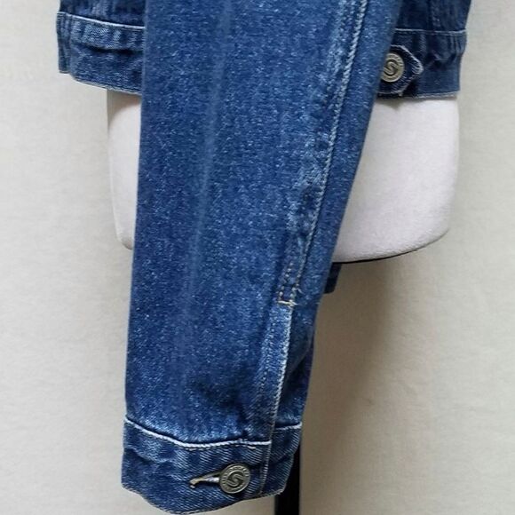 VINTAGE 90s Stephen Hardy Squeeze Denim Jacket M - Picture 7 of 9